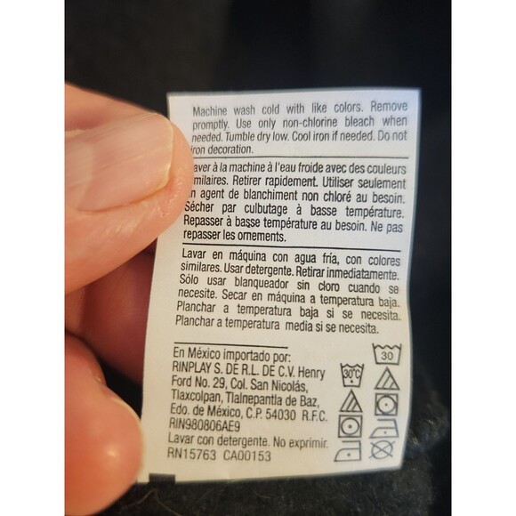 Champion Men's 2X Black Powerblend  Crew Neck  Script Logo Pullover Sweatshirt - Picture 5 of 8